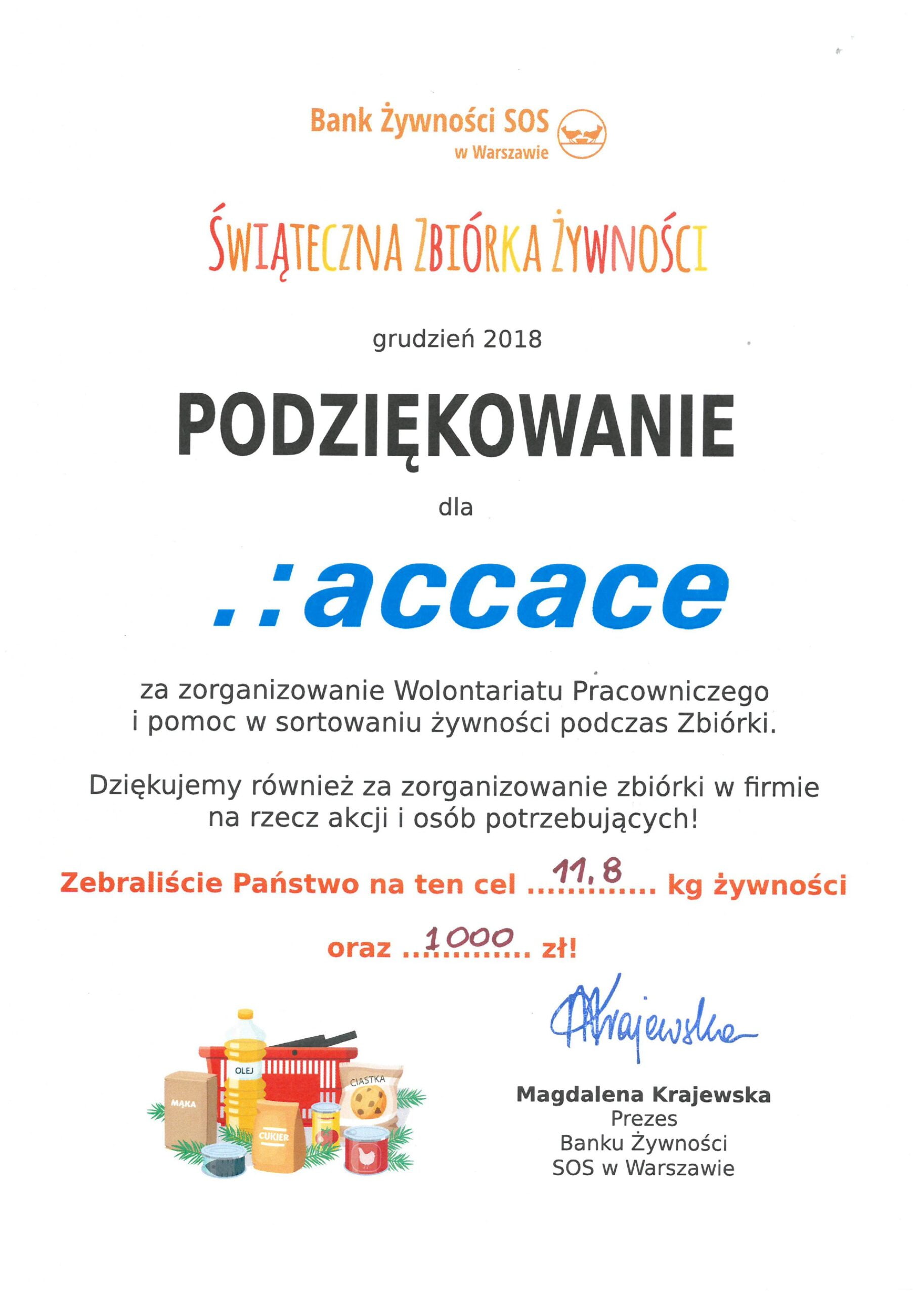 Świąteczna Zbiórka Żywności- sortowanie 4.12.2018